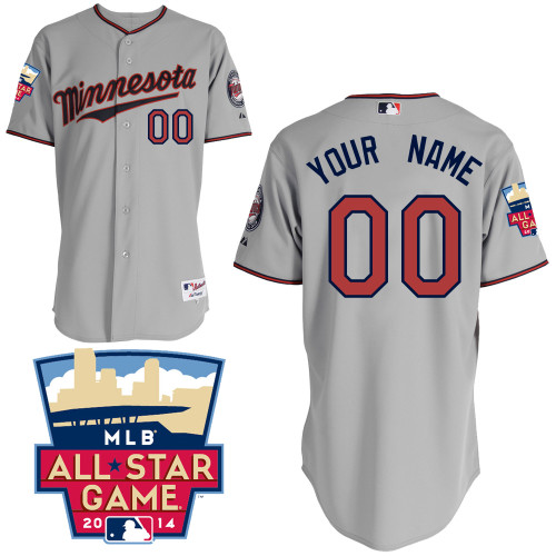 Customized Youth MLB jersey-Minnesota Twins Authentic 2014 ALL Star Road Gray Cool Base Baseball Jersey